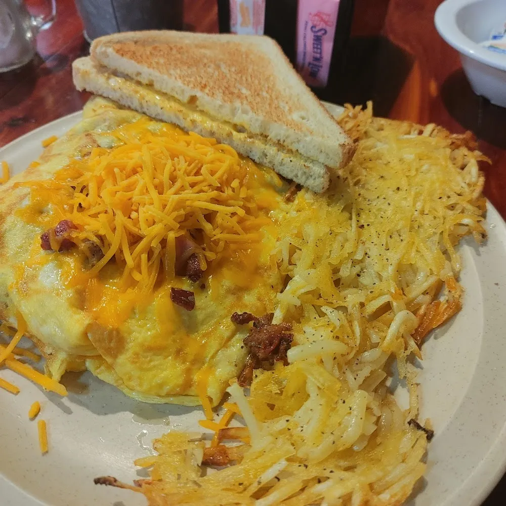 All Meat Omelette with Hash Browns & Toast