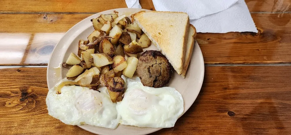 Sausage Eggs and Fried Taters & Onions
